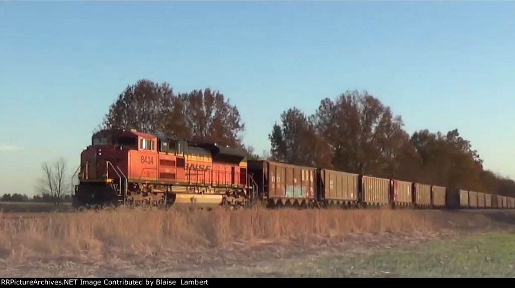 BNSF coal train DPU